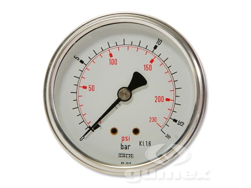 GLYCERIN-MANOMETER UND VAKUUMMETER - ANSCHLUSS HINTEN